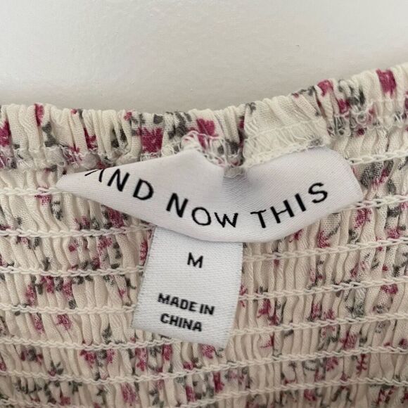 And Now This Women's Floral Tiered Lace-Trim Midi Dress Size M - Picture 3 of 5